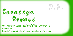 dorottya urmosi business card